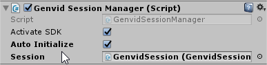 Genvid Session Manager inspector view