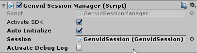 Genvid Session Manager inspector view