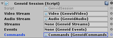 Genvid Session with Commands